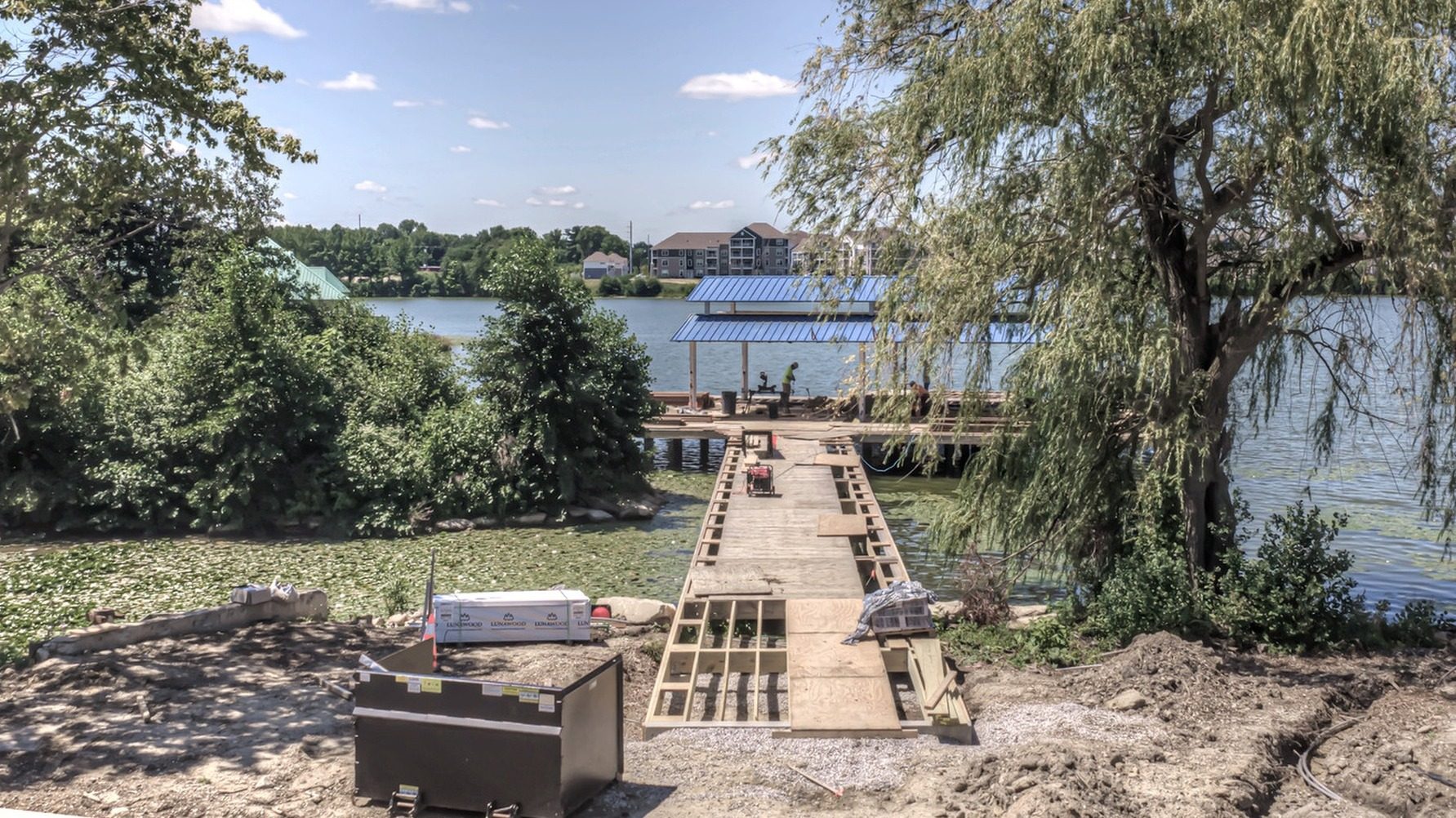 Pier, approach from the park, August 3, 2026