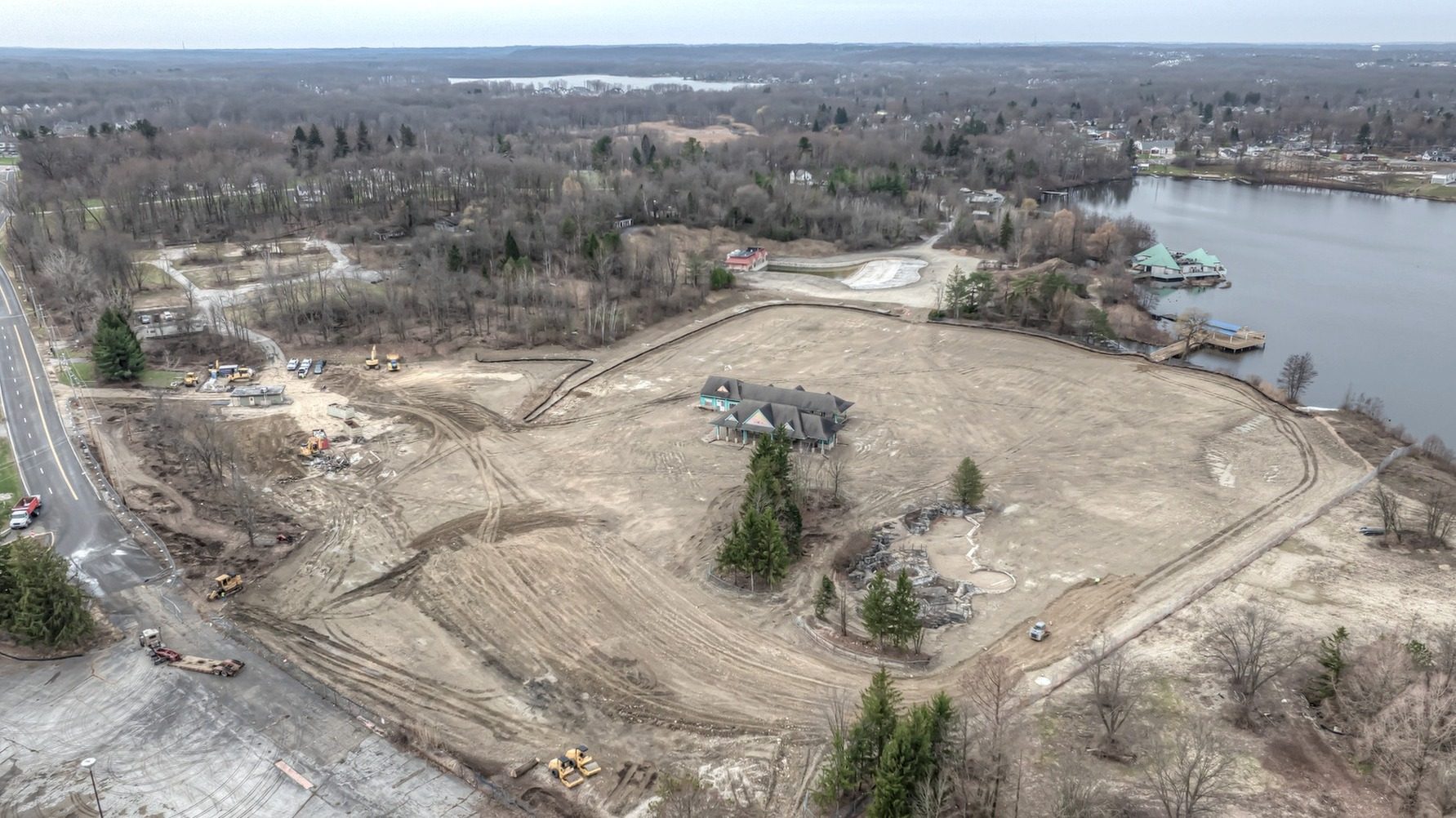 Park overview, road along the left, March 20, 2026