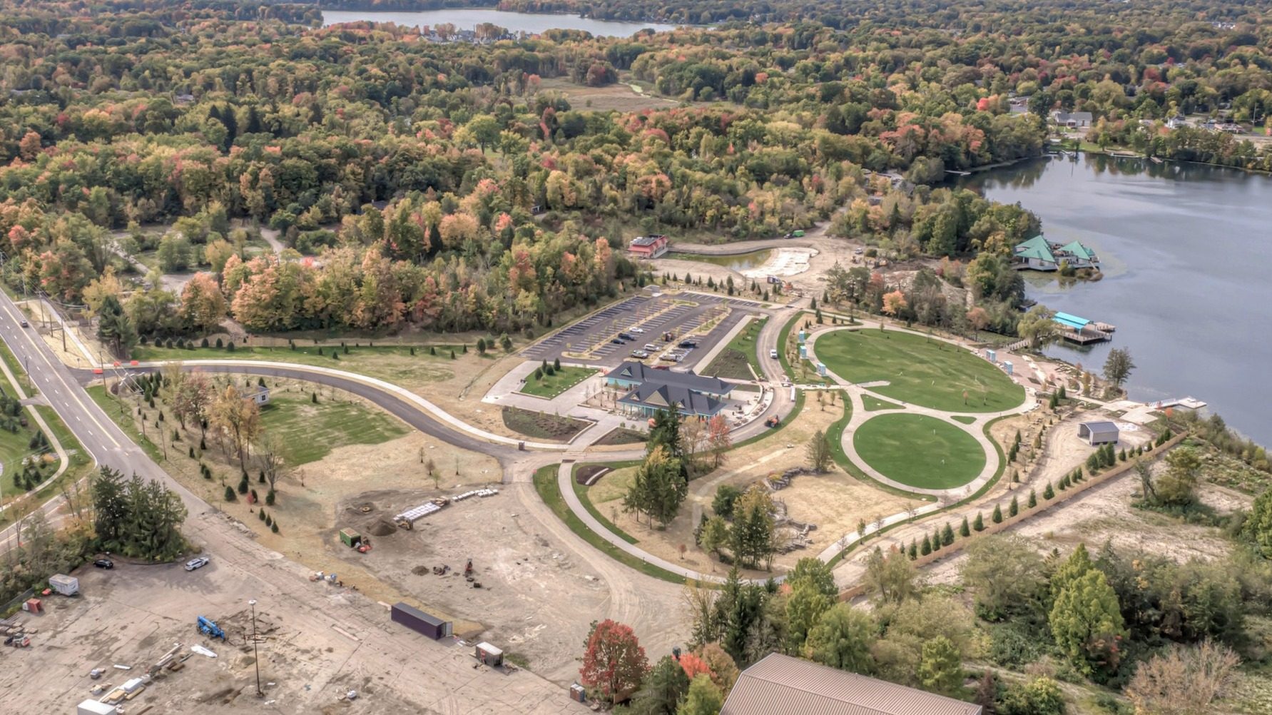 Park overview, road along the left, October 12, 2026